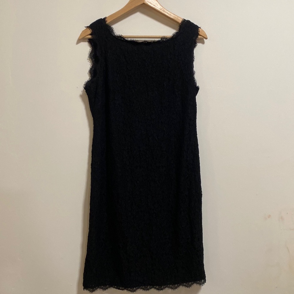 Adrianna Papell 10 Black Lace Dress